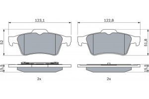 Bosch Σετ τακάκια, Δισκόφρενα - 0 986 494 032