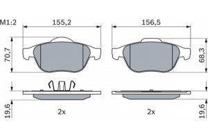 Bosch Σετ τακάκια, Δισκόφρενα - 0 986 494 033