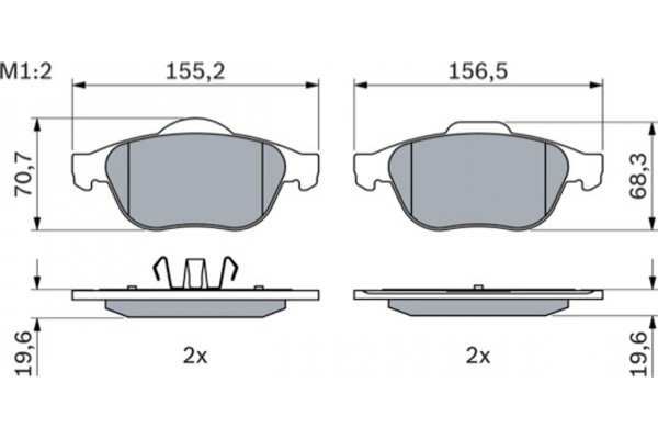 Bosch Σετ τακάκια, Δισκόφρενα - 0 986 494 033