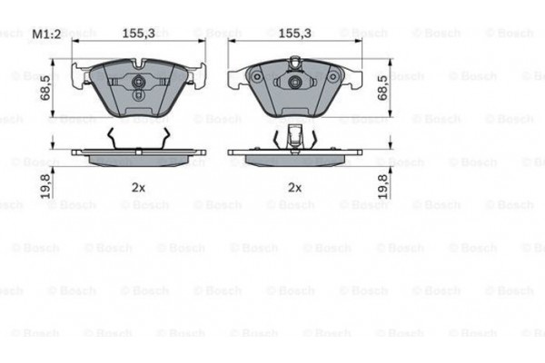 Bosch Σετ τακάκια, Δισκόφρενα - 0 986 494 036