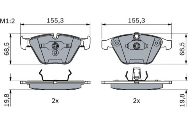 Bosch Σετ τακάκια, Δισκόφρενα - 0 986 494 036