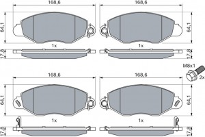 Bosch Σετ τακάκια, Δισκόφρενα - 0 986 494 037