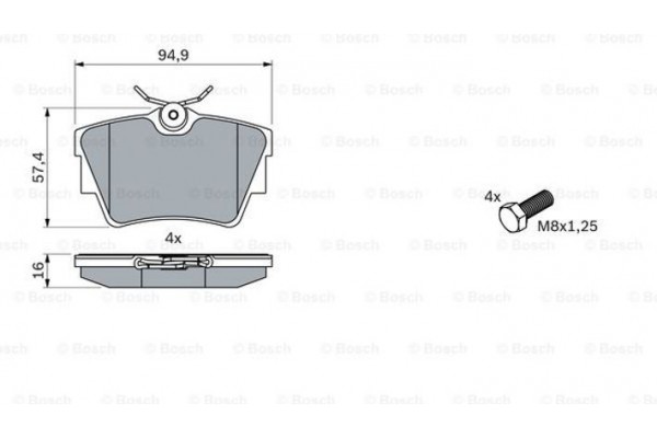 Bosch Σετ τακάκια, Δισκόφρενα - 0 986 494 040