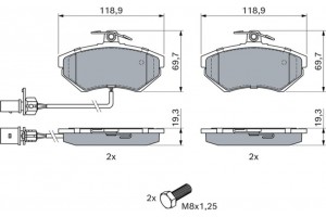 Bosch Σετ τακάκια, Δισκόφρενα - 0 986 494 042