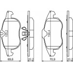 Bosch Σετ τακάκια, Δισκόφρενα - 0 986 494 044 Bosch Σετ τακάκια, Δισκόφρενα - 0 986 494 044