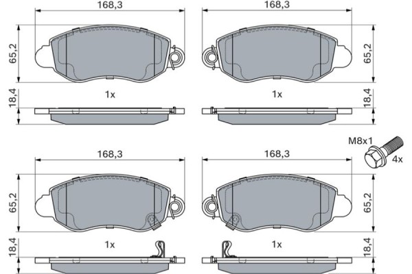 Bosch Σετ τακάκια, Δισκόφρενα - 0 986 494 047