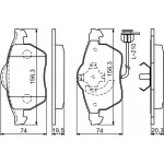 Bosch Σετ τακάκια, Δισκόφρενα - 0 986 494 050 Bosch Σετ τακάκια, Δισκόφρενα - 0 986 494 050