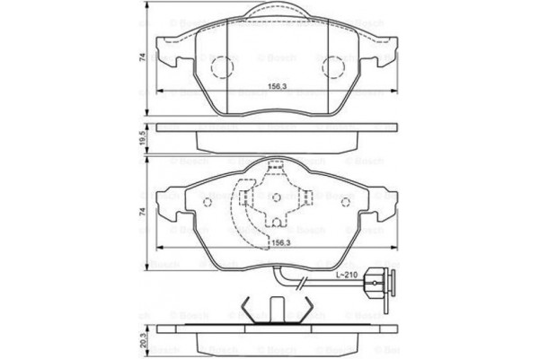 Bosch Σετ τακάκια, Δισκόφρενα - 0 986 494 050