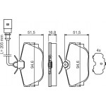 Bosch Σετ τακάκια, Δισκόφρενα - 0 986 494 051