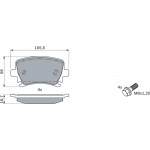 Bosch Σετ τακάκια, Δισκόφρενα - 0 986 494 053 Bosch Σετ τακάκια, Δισκόφρενα - 0 986 494 053