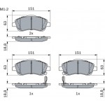 Bosch Σετ τακάκια, Δισκόφρενα - 0 986 494 054