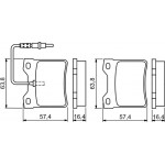 Bosch Σετ τακάκια, Δισκόφρενα - 0 986 494 055