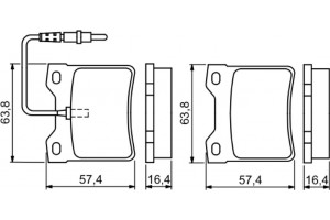 Bosch Σετ τακάκια, Δισκόφρενα - 0 986 494 055