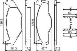 Bosch Σετ τακάκια, Δισκόφρενα - 0 986 494 057