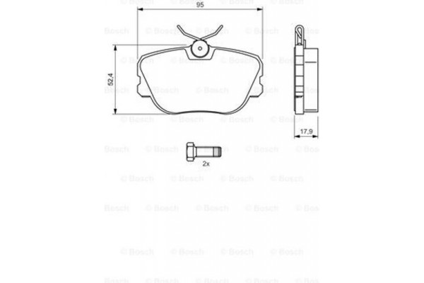 Bosch Σετ τακάκια, Δισκόφρενα - 0 986 494 058