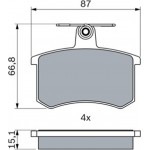 Bosch Σετ τακάκια, Δισκόφρενα - 0 986 494 059