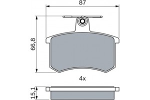 Bosch Σετ τακάκια, Δισκόφρενα - 0 986 494 059