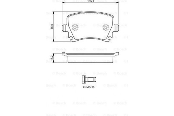 Bosch Σετ τακάκια, Δισκόφρενα - 0 986 494 062