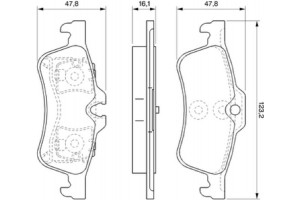 Bosch Σετ τακάκια, Δισκόφρενα - 0 986 494 063