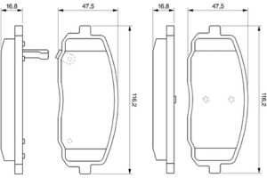 Bosch Σετ τακάκια, Δισκόφρενα - 0 986 494 064