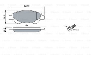 Bosch Σετ τακάκια, Δισκόφρενα - 0 986 494 065