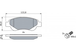 Bosch Σετ τακάκια, Δισκόφρενα - 0 986 494 065
