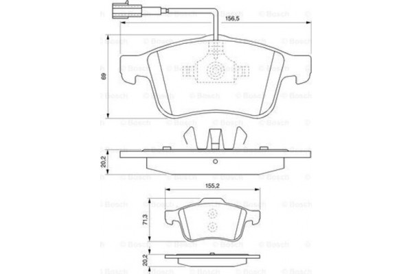 Bosch Σετ τακάκια, Δισκόφρενα - 0 986 494 071