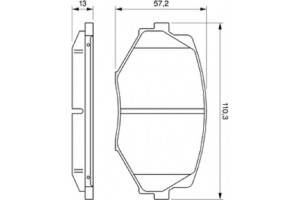 Bosch Σετ τακάκια, Δισκόφρενα - 0 986 494 080