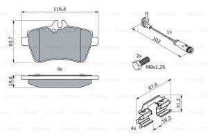 Bosch Σετ τακάκια, Δισκόφρενα - 0 986 494 087
