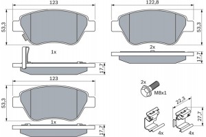 Bosch Σετ τακάκια, Δισκόφρενα - 0 986 494 092