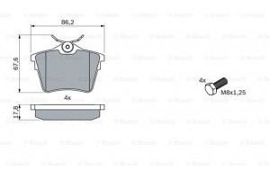 Bosch Σετ τακάκια, Δισκόφρενα - 0 986 494 095