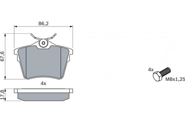 Bosch Σετ τακάκια, Δισκόφρενα - 0 986 494 095