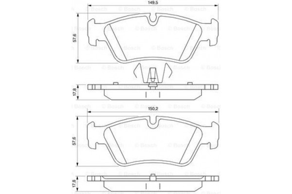 Bosch Σετ τακάκια, Δισκόφρενα - 0 986 494 096