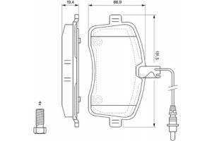 Bosch Σετ τακάκια, Δισκόφρενα - 0 986 494 097