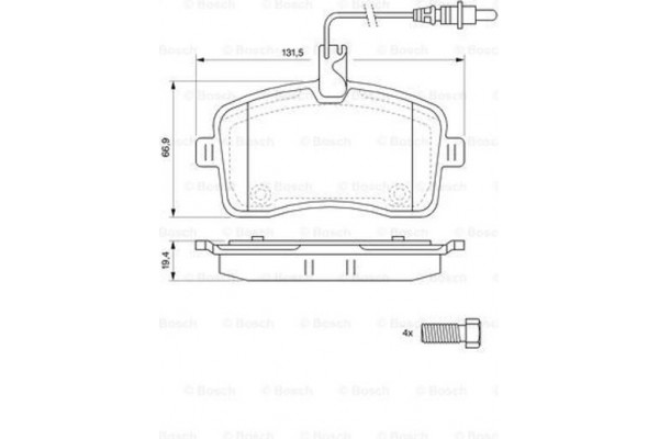 Bosch Σετ τακάκια, Δισκόφρενα - 0 986 494 097