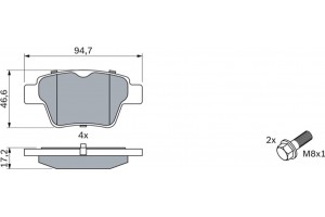 Bosch Σετ τακάκια, Δισκόφρενα - 0 986 494 099
