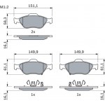Bosch Σετ τακάκια, Δισκόφρενα - 0 986 494 101 Bosch Σετ τακάκια, Δισκόφρενα - 0 986 494 101