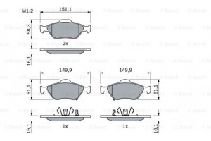Bosch Σετ τακάκια, Δισκόφρενα - 0 986 494 101