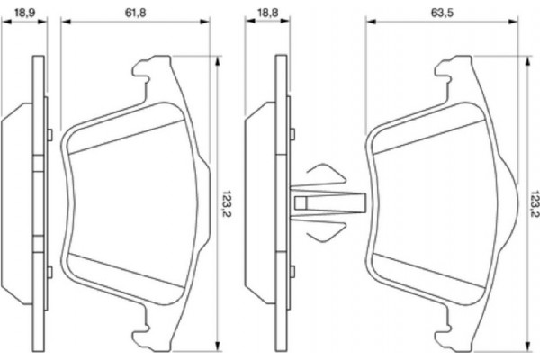 Bosch Σετ τακάκια, Δισκόφρενα - 0 986 494 102