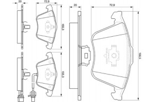 Bosch Σετ τακάκια, Δισκόφρενα - 0 986 494 103