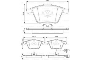 Bosch Σετ τακάκια, Δισκόφρενα - 0 986 494 103