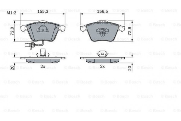 Bosch Σετ τακάκια, Δισκόφρενα - 0 986 494 104