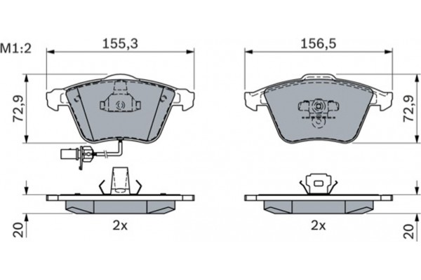 Bosch Σετ τακάκια, Δισκόφρενα - 0 986 494 104
