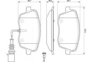 Bosch Σετ τακάκια, Δισκόφρενα - 0 986 494 105