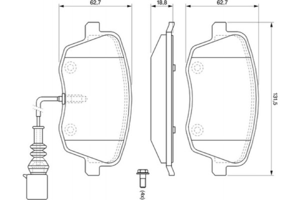 Bosch Σετ τακάκια, Δισκόφρενα - 0 986 494 105