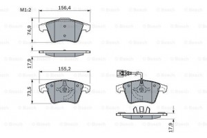 Bosch Σετ τακάκια, Δισκόφρενα - 0 986 494 107