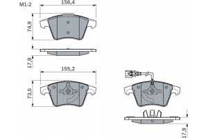 Bosch Σετ τακάκια, Δισκόφρενα - 0 986 494 107