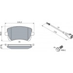 Bosch Σετ τακάκια, Δισκόφρενα - 0 986 494 108