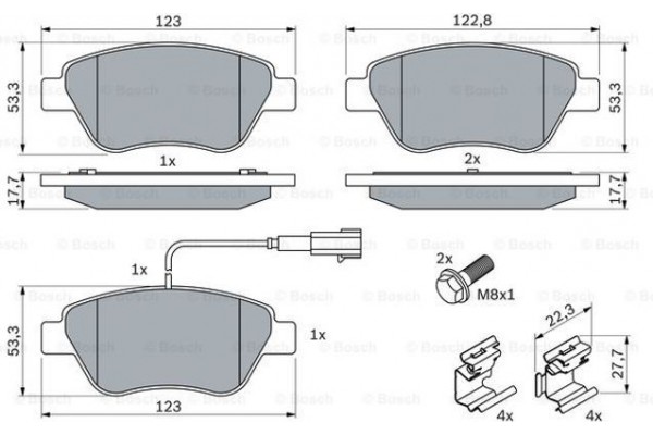 Bosch Σετ τακάκια, Δισκόφρενα - 0 986 494 113