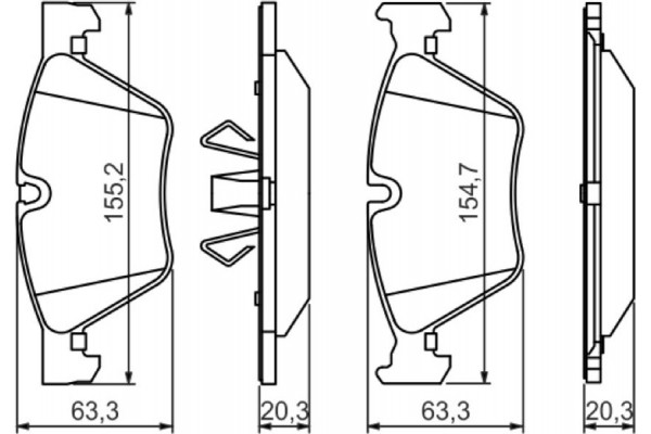 Bosch Σετ τακάκια, Δισκόφρενα - 0 986 494 117
